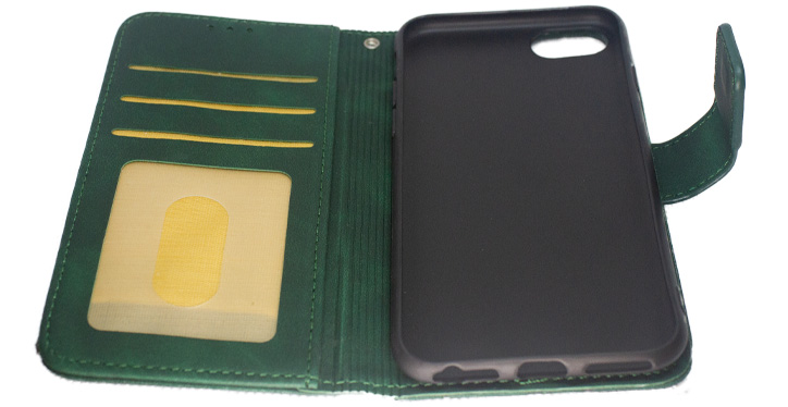 Book CaseMe Binfen Unicolor Pouzdro na iPhone 7:8:SE2020:2022 Zelené